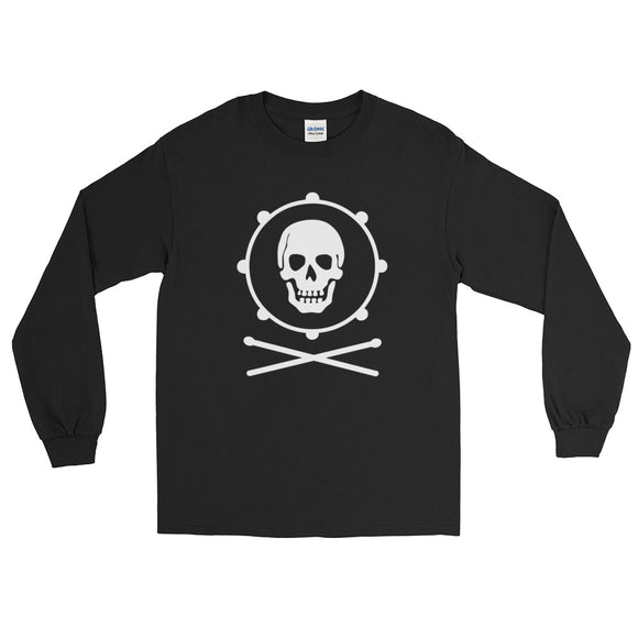 Percussion Pirate Long Sleeve T-Shirt (White Logo)