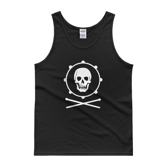 Percussion Pirate Unisex Tank Top (White Logo)