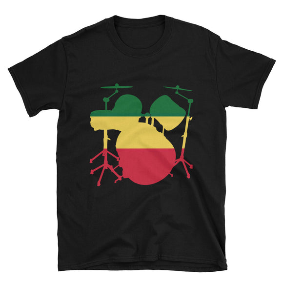 Rasta Drum Set Short-Sleeve Unisex T-Shirt
