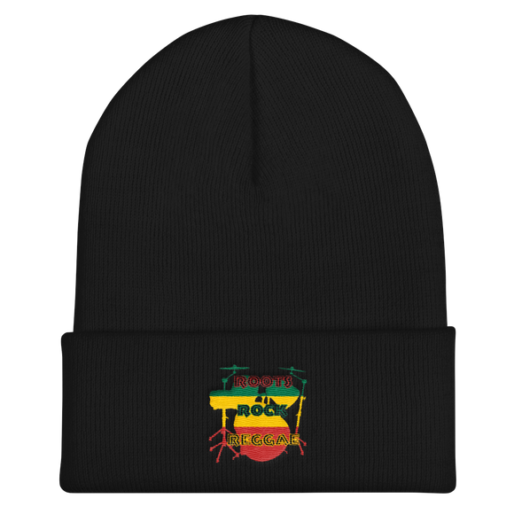 Roots Rock Reggae Drumset Cuffed Beanie