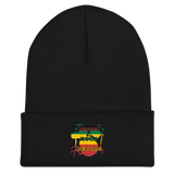 Roots Rock Reggae Drumset Cuffed Beanie